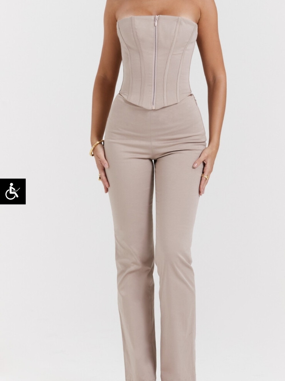 Mistress Rocks Mousse Strapless Jumpsuit